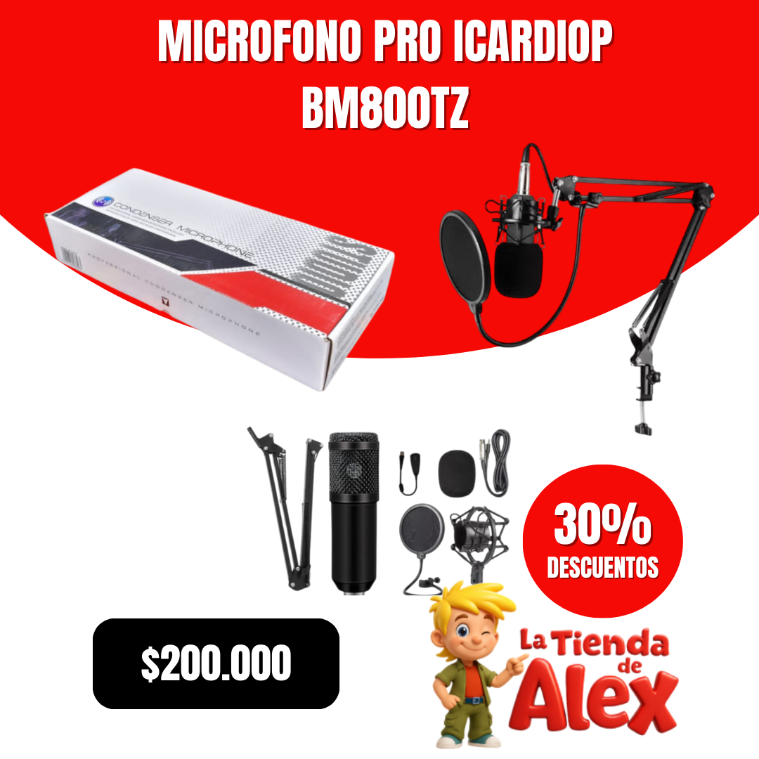 microfono pro icardiop bm800tz