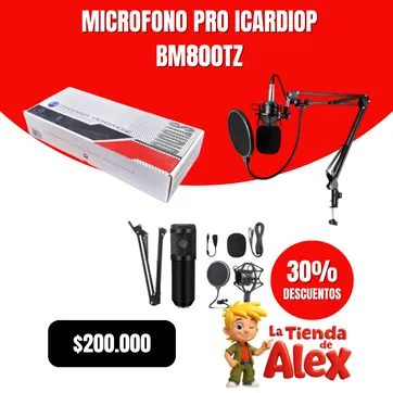 Imagen del producto microfono pro icardiop bm800tz