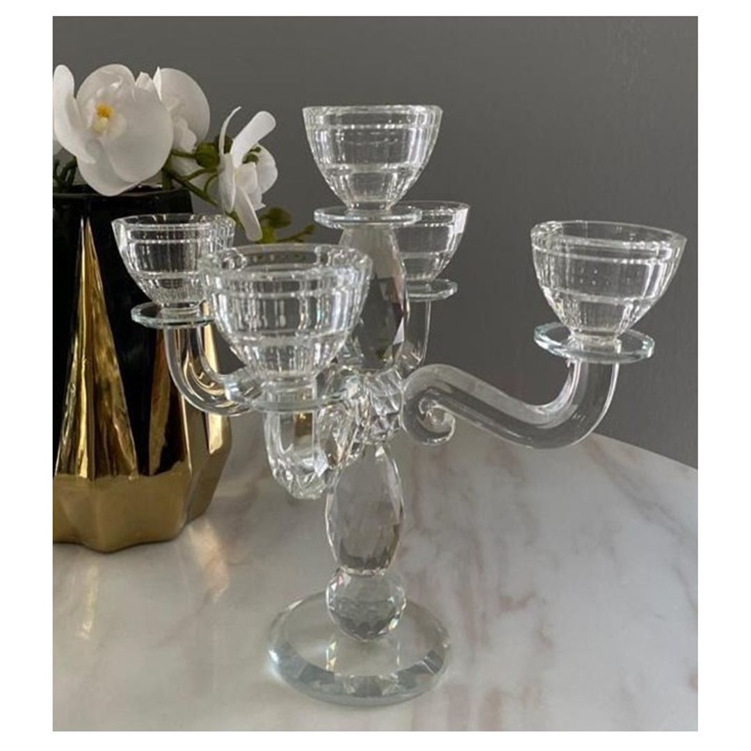 Candelabro de Cristal 5 Brazos