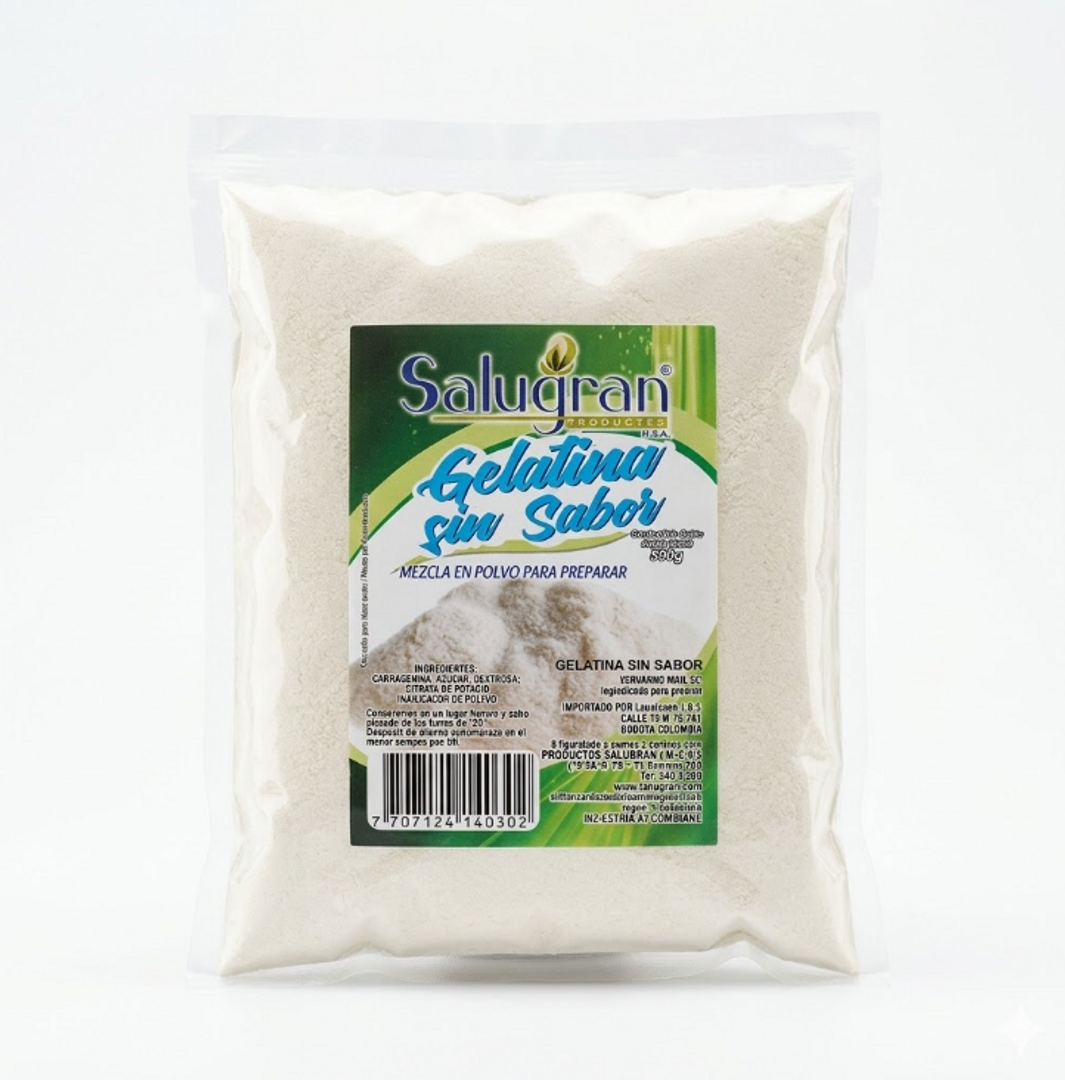 GELATINA SIN SABOR X 500GR SALUGRAN