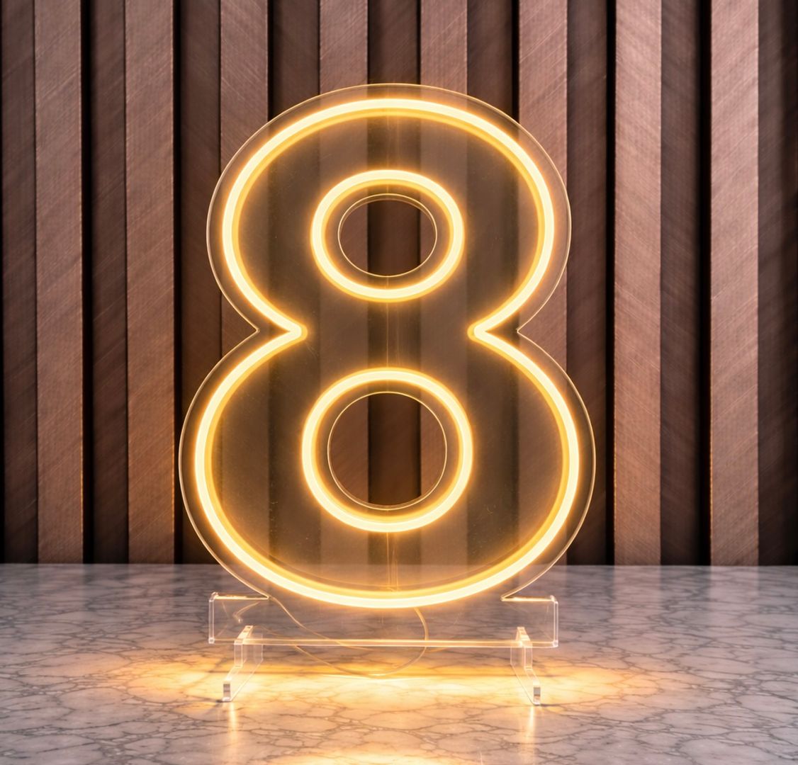 NÚMEROS LED LUZ CÁLIDA 60 CM