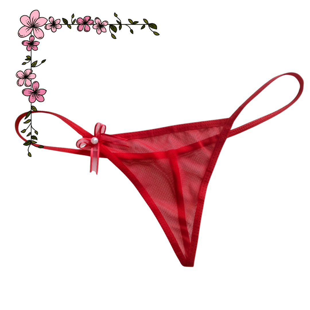 Tanga hilo con moño lateral 