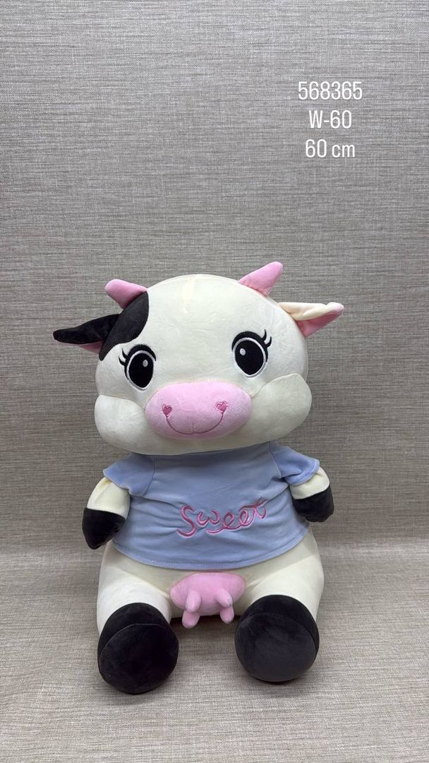 VACA CON CAMISA AZUL 60 CM