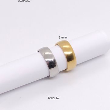 Imagen del producto ARGOLLA LISA ACERO DORADO 6MM