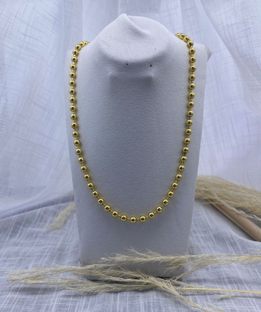 Cadena perlas, dorada, covergold 