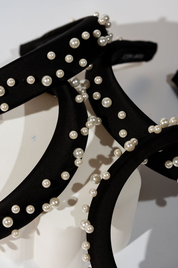 DIADEMA NEGRA PERLAS