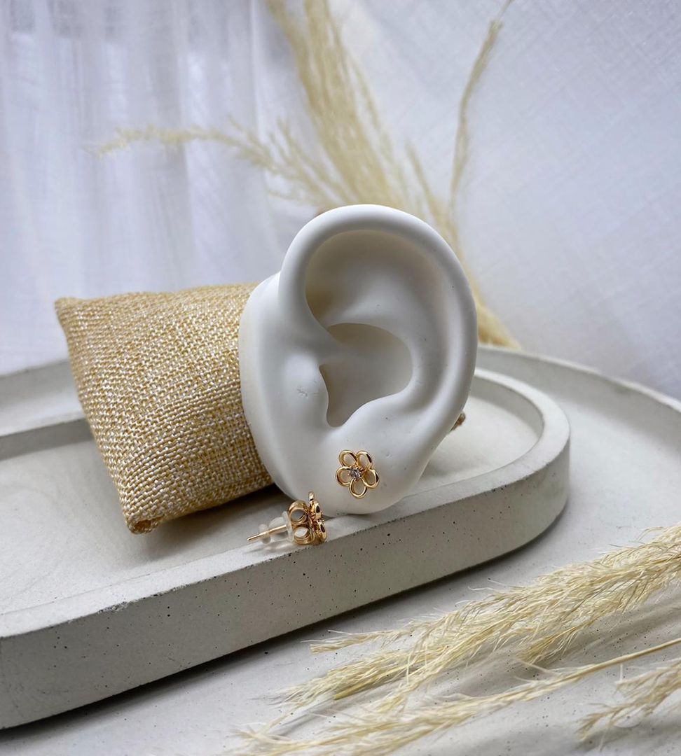 Topo flor, dorado, covergold 