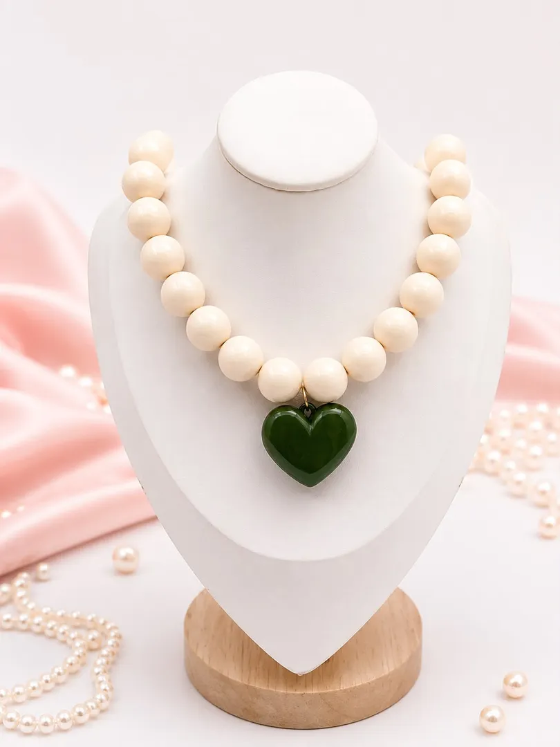 Collar Chicle # 16 Beige / verde