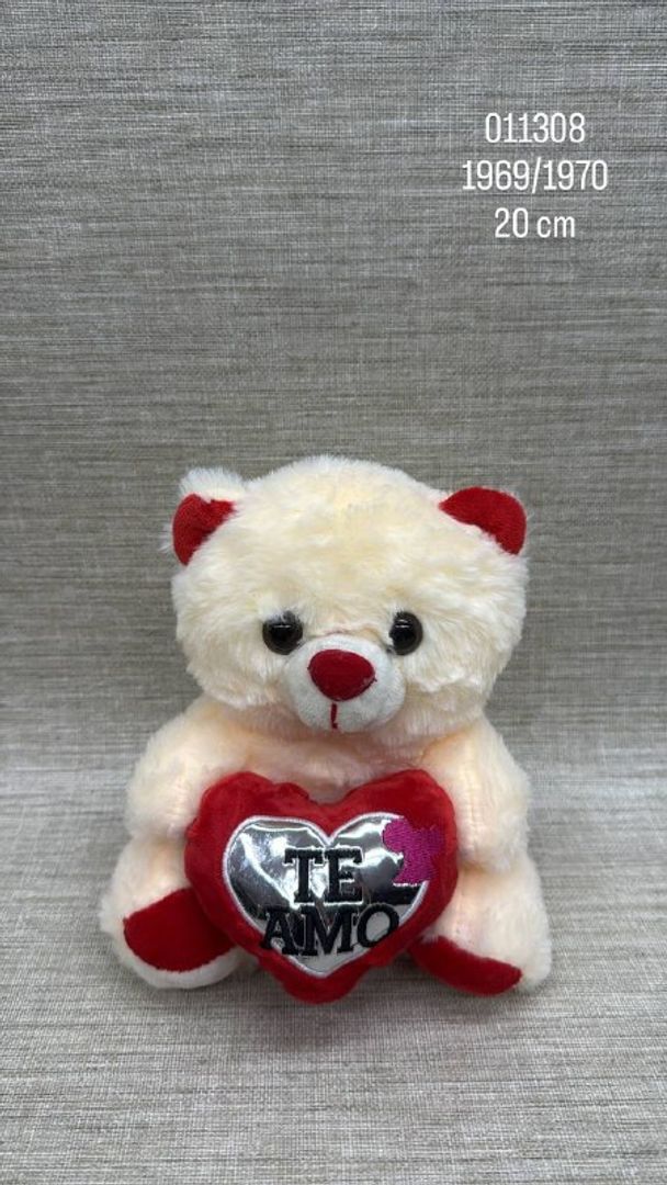 OSO CORAZÓN ROJO SURTIDO 20 CM