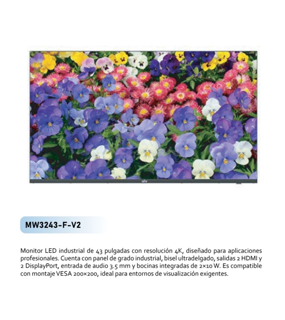MONITOR UNIVIEW 43"