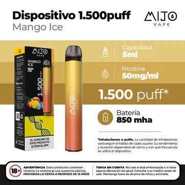Imagen del producto Mijo Mango Ice 1500 Puffs