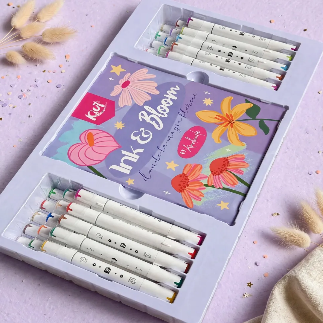 KIT PARA COLOREAR - MARCADORES DE ALCOHOL KIUT