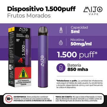 Imagen del producto Mijo Frutos Morados 1500 Puffs