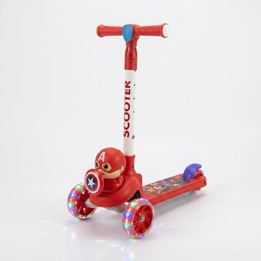 PATINETA MONOPATIN DE CAPITAN AMERICA CON LUCES Y SONIDO