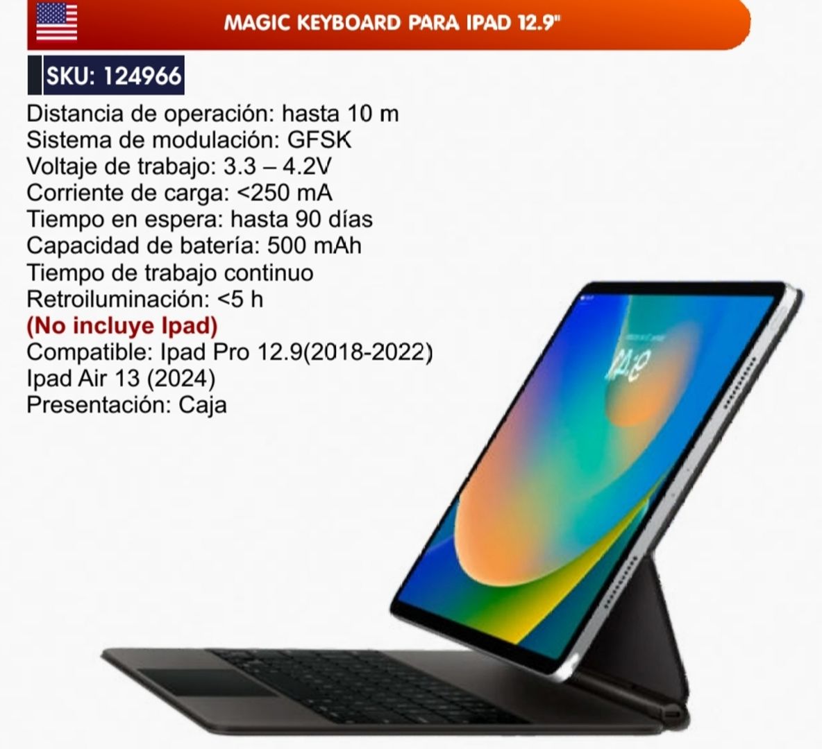 MAGIC KEYBOARD PARA IPAD 12.9"