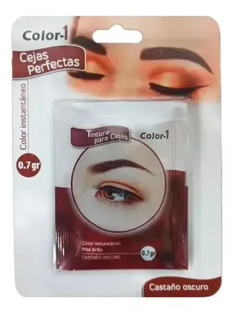 TINTE CEJAS SACHET CASTAÑO OSCURO X 0.7GR COLOR 1