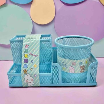 Kit Portalápices de Malla Metálica Colores Pastel - imagen 1