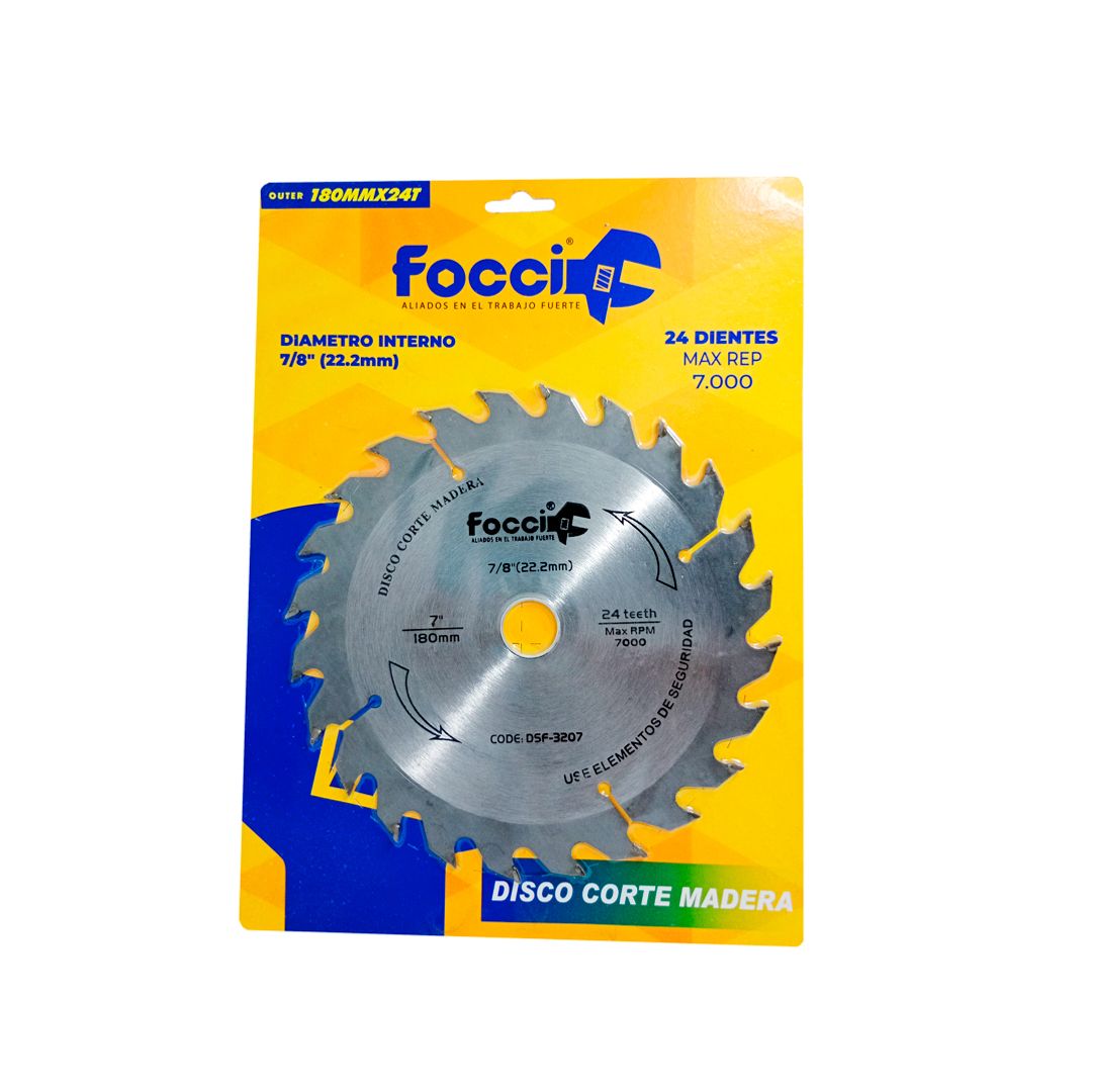 DISCO CORTE MADERA 7 X 24 DIENTES 