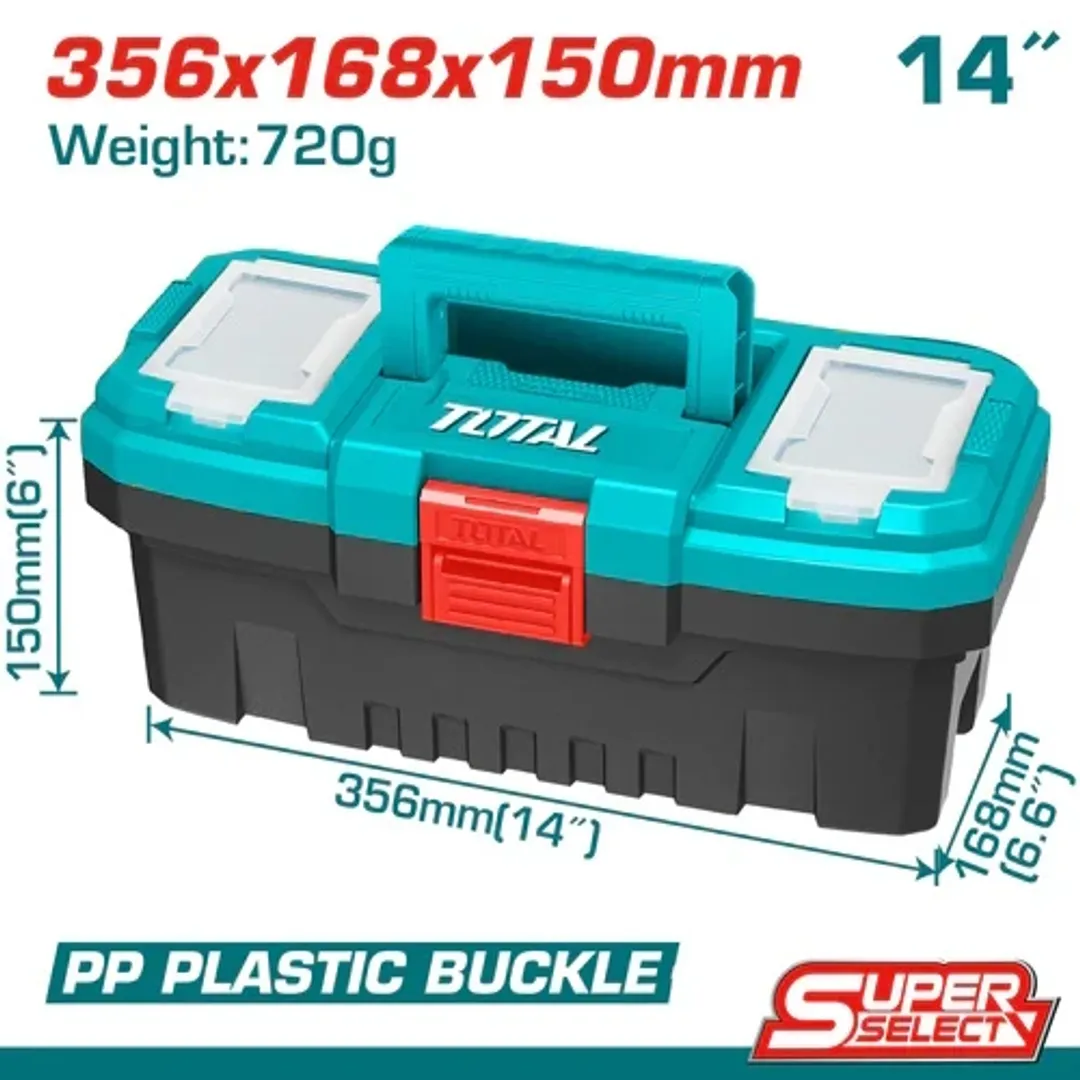Caja De Herramientas Plastica 14" 356x168x160 Broche Plastica