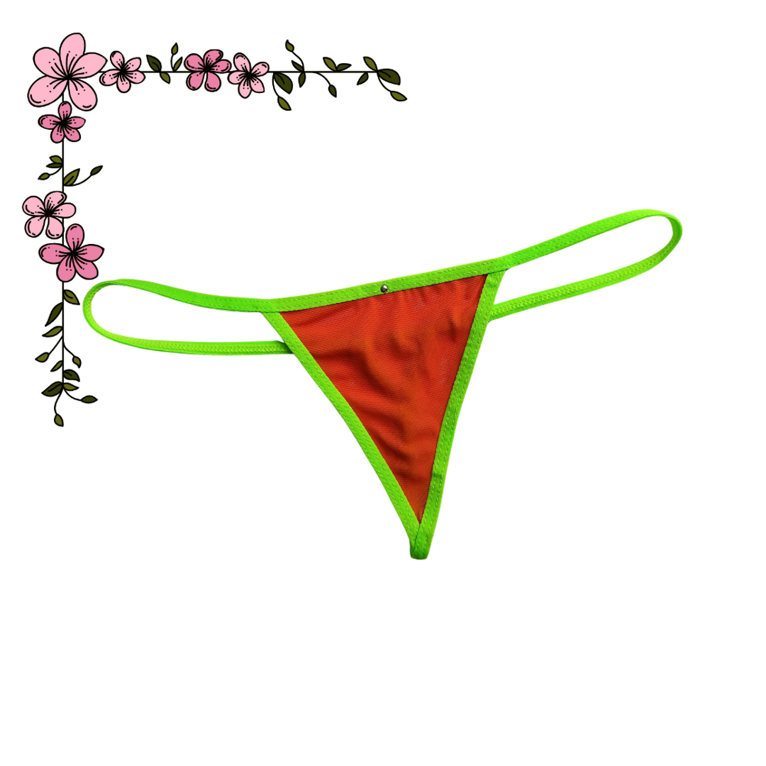 Tanga hilo en mallatex combinada