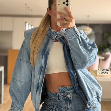 Imagen del producto CHAQUETA DENIM HOMBRERAS Y METIDOS Q286