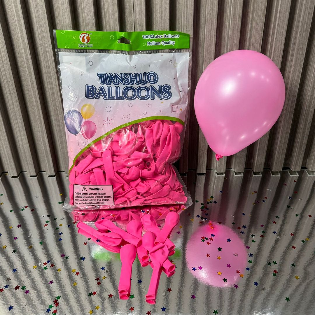 GLOBO x 100 UNIDADES R6 LATEX FASHION  ROSADO