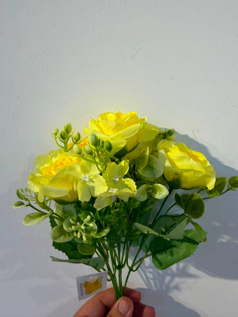 MINI ROSA X 7 AMARILLA
