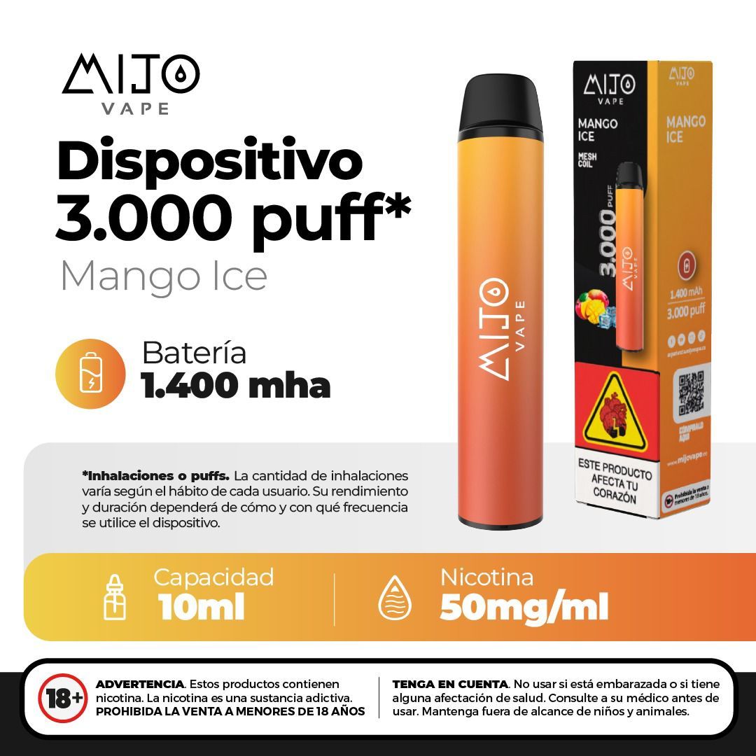 Mijo Mango Ice 3.000 Puffs