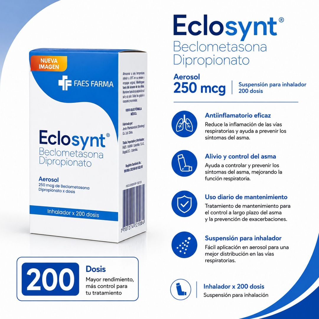 BECLOMETASONA 250MG  DOSIS SUSPENSION PARA INHALADOR  FAES FARMA