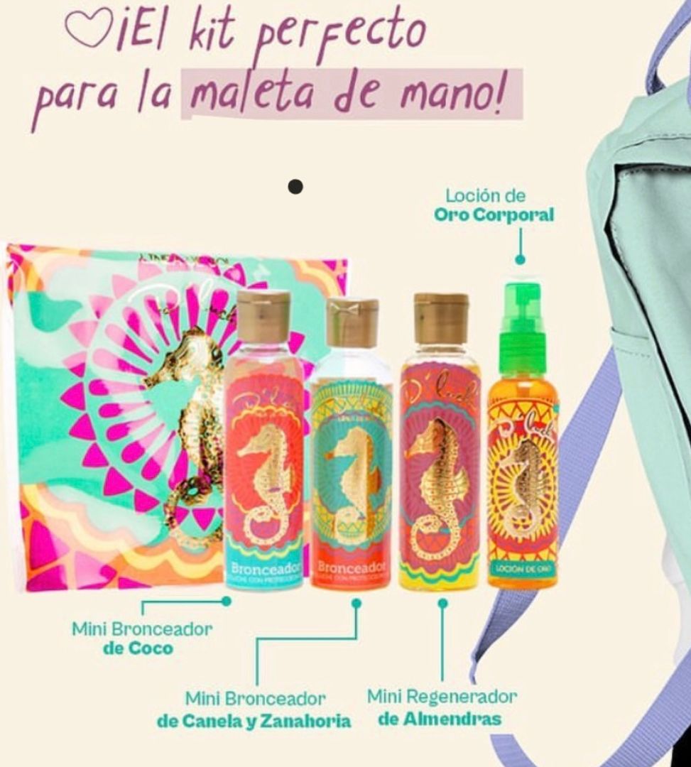 Mini kit de bronceó viajero