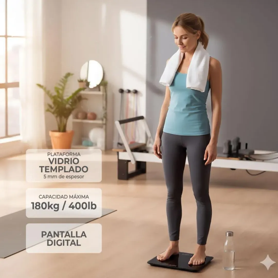 Báscula Digital Kalley Led 180 Kg Vidrio Templado