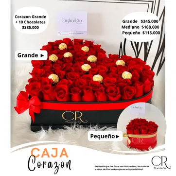 Imagen del producto Corazón Deluxe Rosas