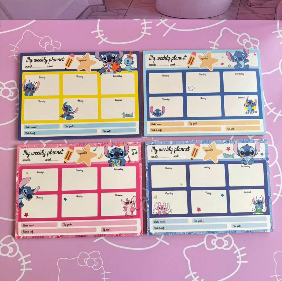Planeador semanal stitch 