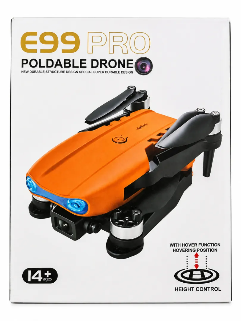 DRONE CONTROL REMOTO PLEGABLE CON CAMARA FRONTAL LUCES LED
