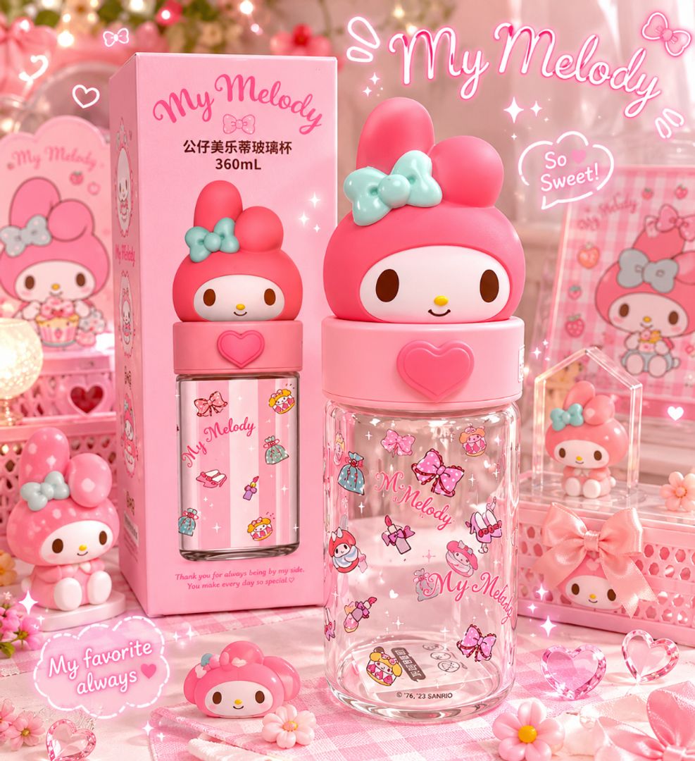 Termo en vidrio Sanrio 