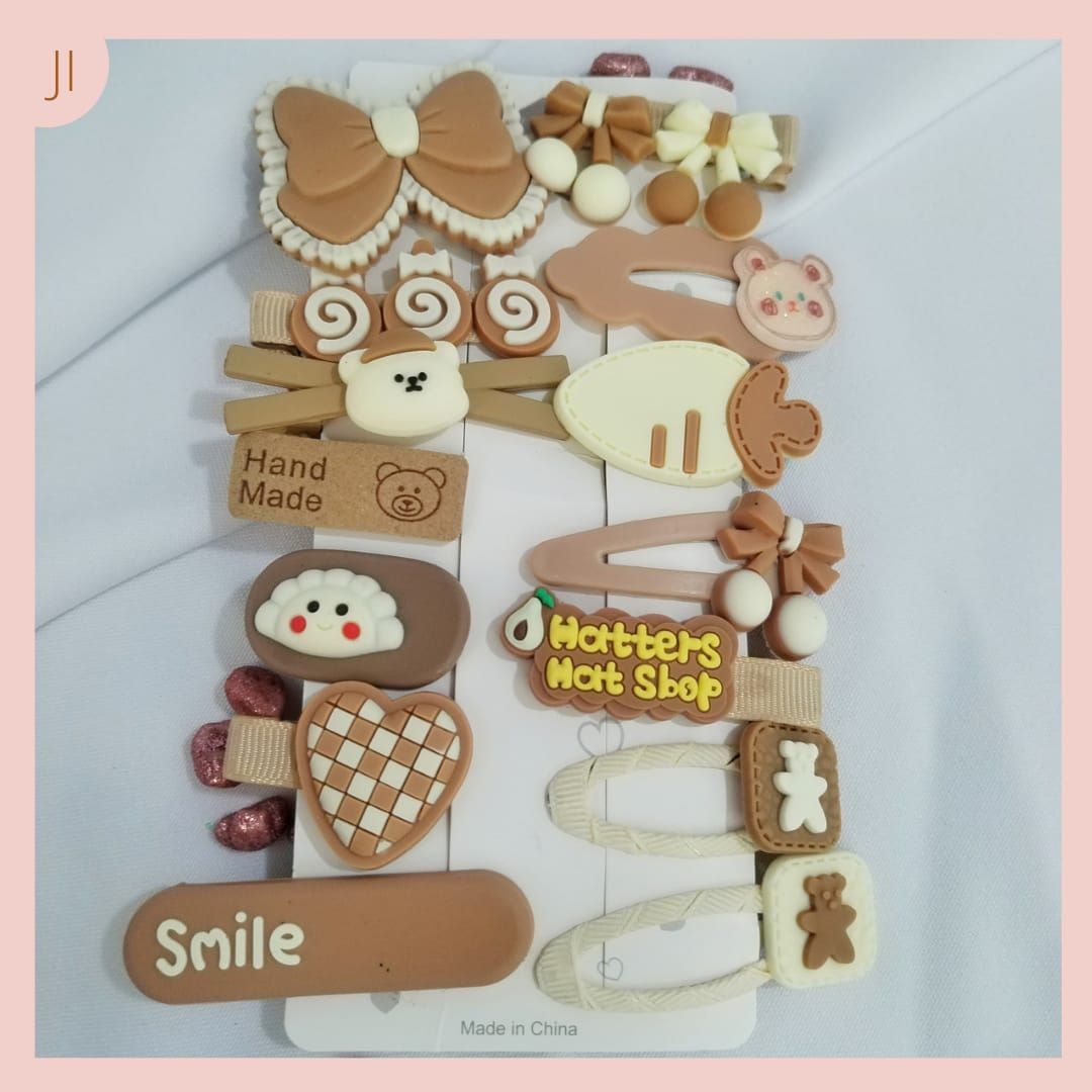 Conjunto Pinzas Niña Cafe