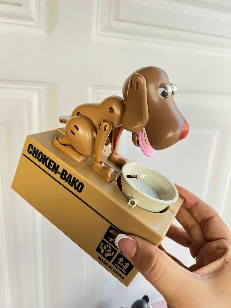 Alcancia perro comemonedas 