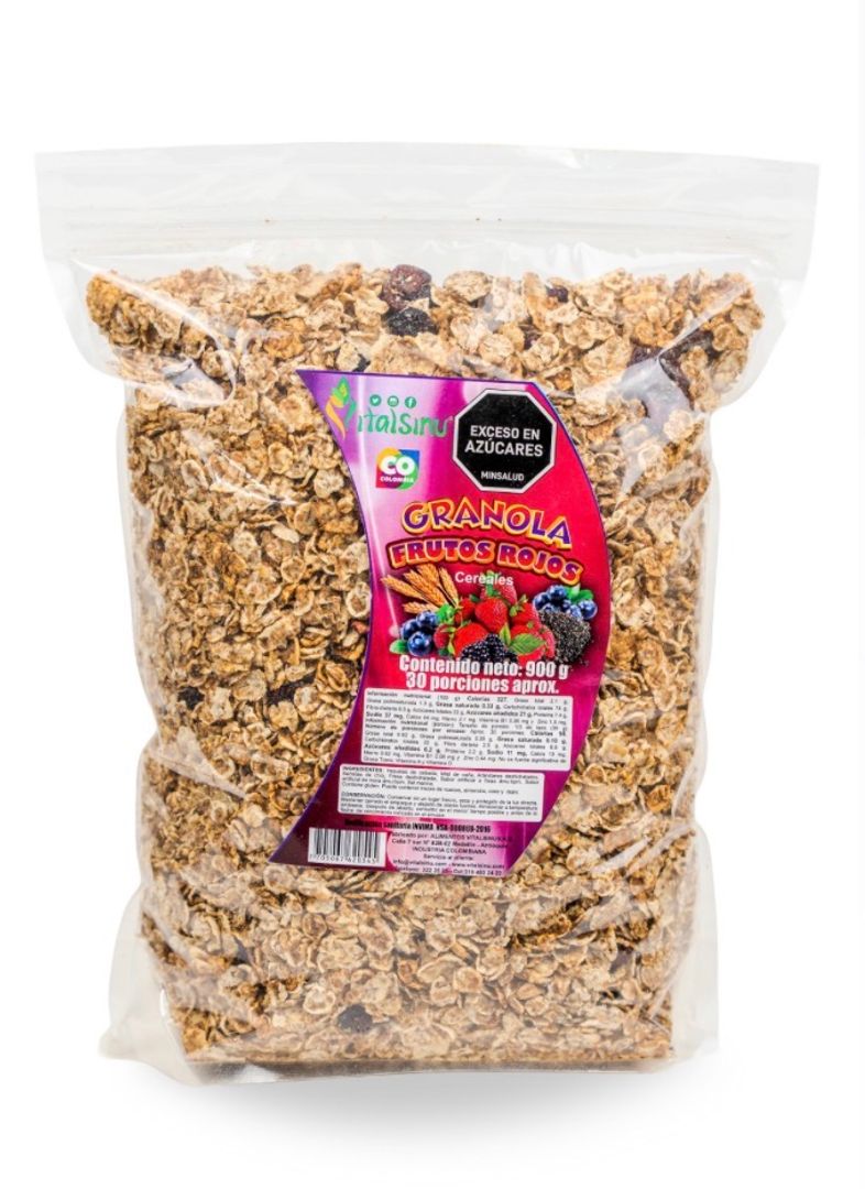 GRANOLA FRUTOS ROJOS X 900 GR VITAL SINU