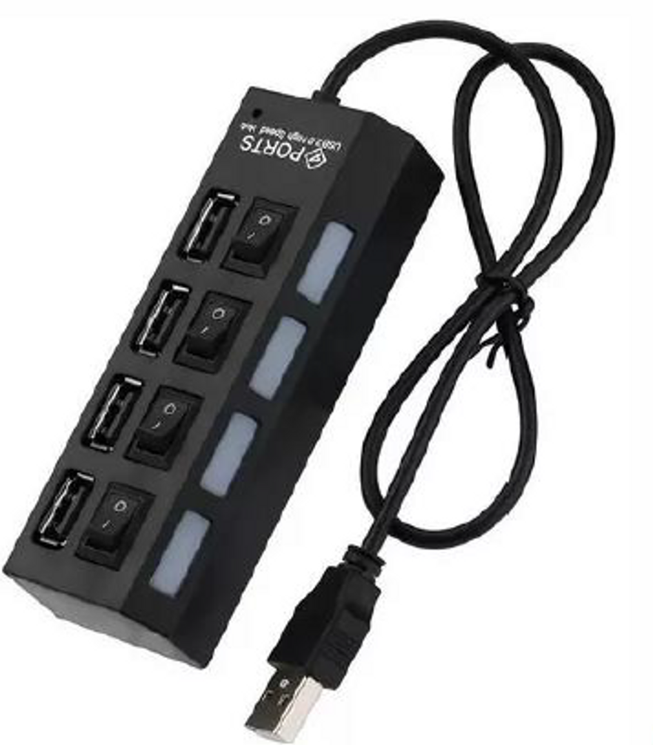 HUB 4 USB 2.0 INTERRUPTOR
