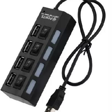 Imagen del producto HUB 4 USB 2.0 INTERRUPTOR