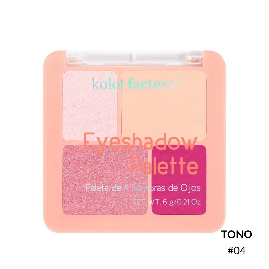 PALETA DE SOMBRAS X4 KOLOR FACTORY