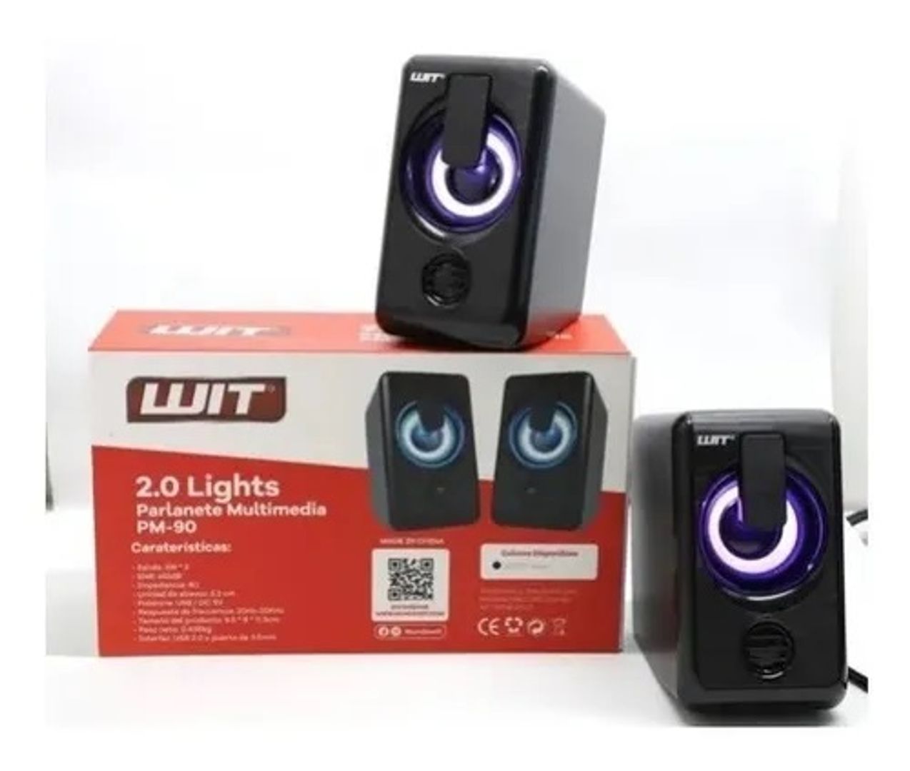 Parlantes PM-90 Led WIT