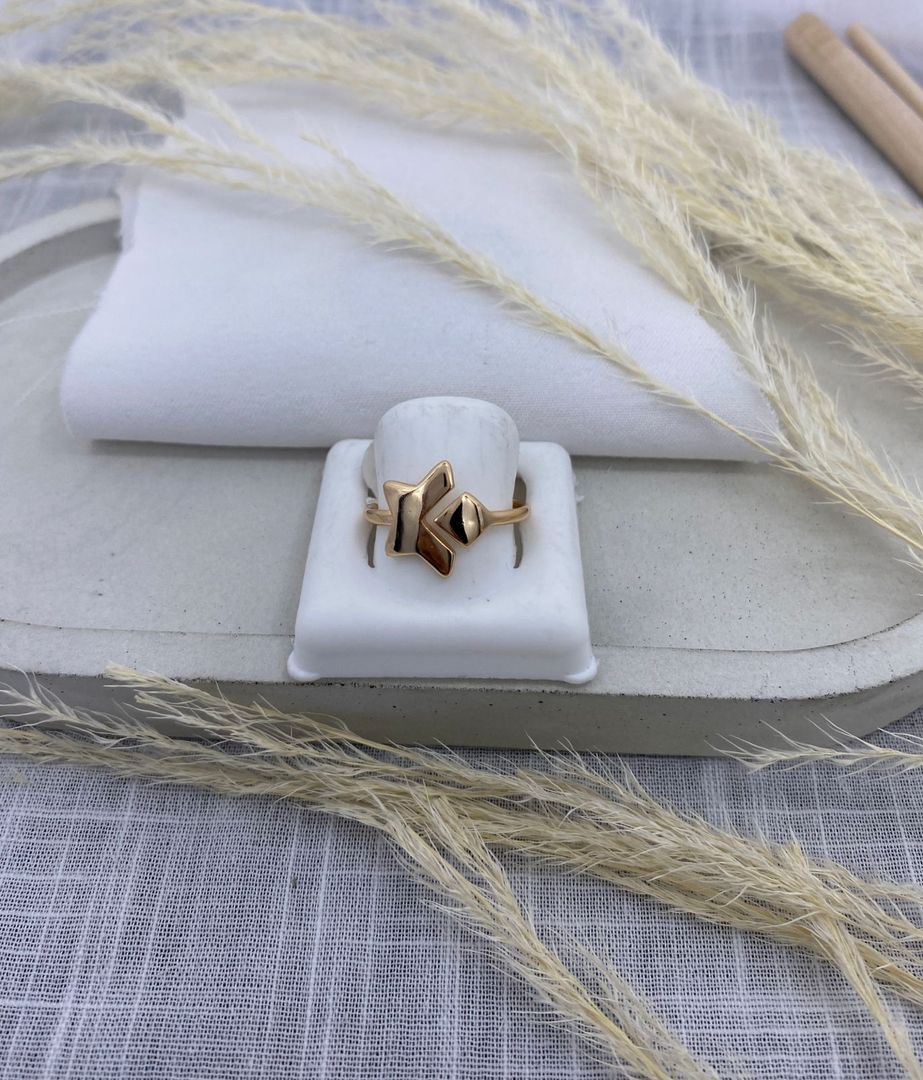 Anillo estrella, oro rosa, covergold 