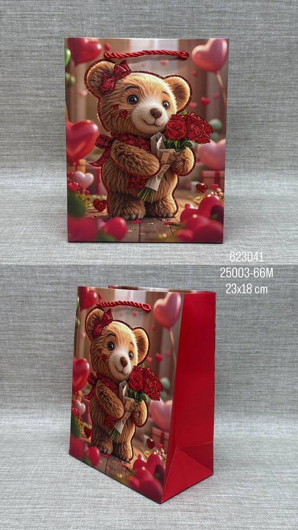 BOLSA DE REGALO SURTIDA OSOS 23x18 CM