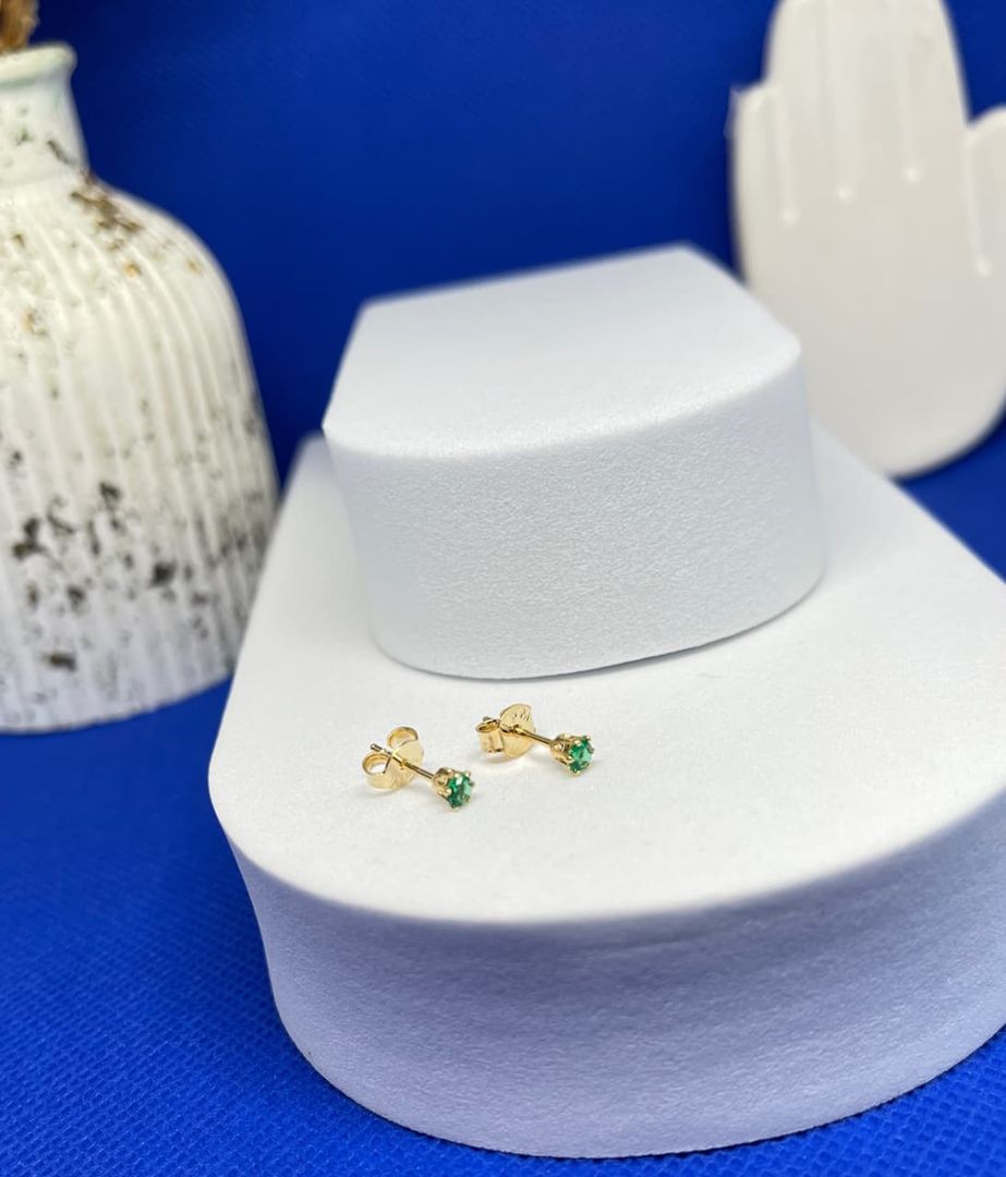 Topos circon verde redondos 3mm