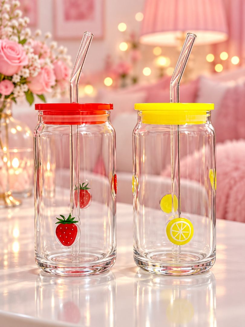 Mug en vidrio frutal