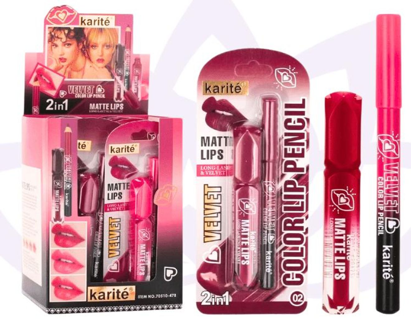 KIT LABIAL Y LAPIZ VELVET KARITÉ 70510-47B