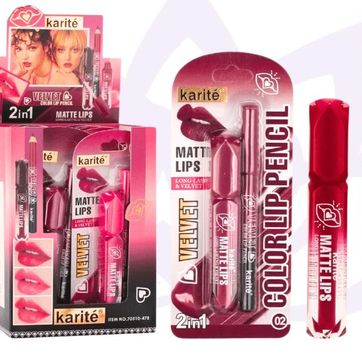 Imagen del producto KIT LABIAL Y LAPIZ VELVET KARITÉ 70510-47B