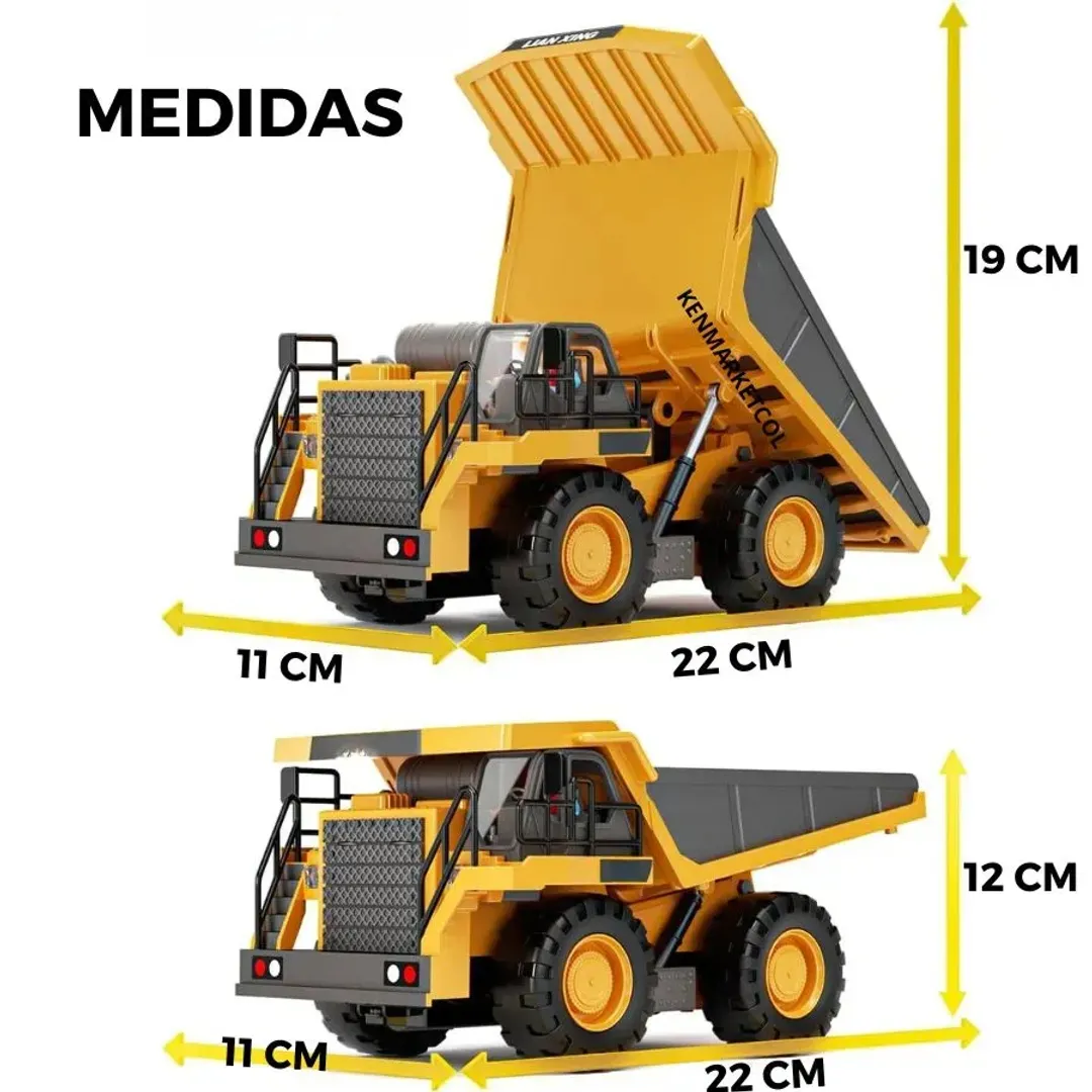 CAMION A CONTROL REMOTO VOLQUETA MULTIDIRECCIONAL