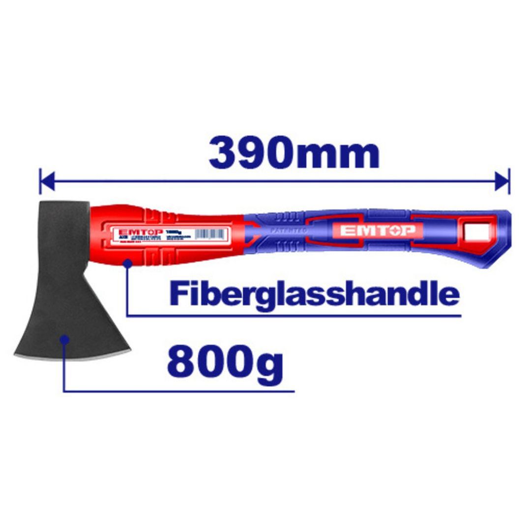 EMTOP HACHA 800GR MANGO FIBRA DE VIDRIO SUPER EMTOP